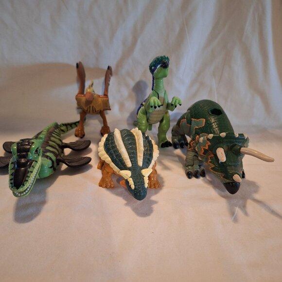 Imaginext Jurassic Dinosaur 5 Pterodactyl Tank Triceratops Ankylosaurus Splash - Picture 8 of 16